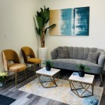 Waiting area with a couch
