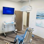 Procedural room with dental chair